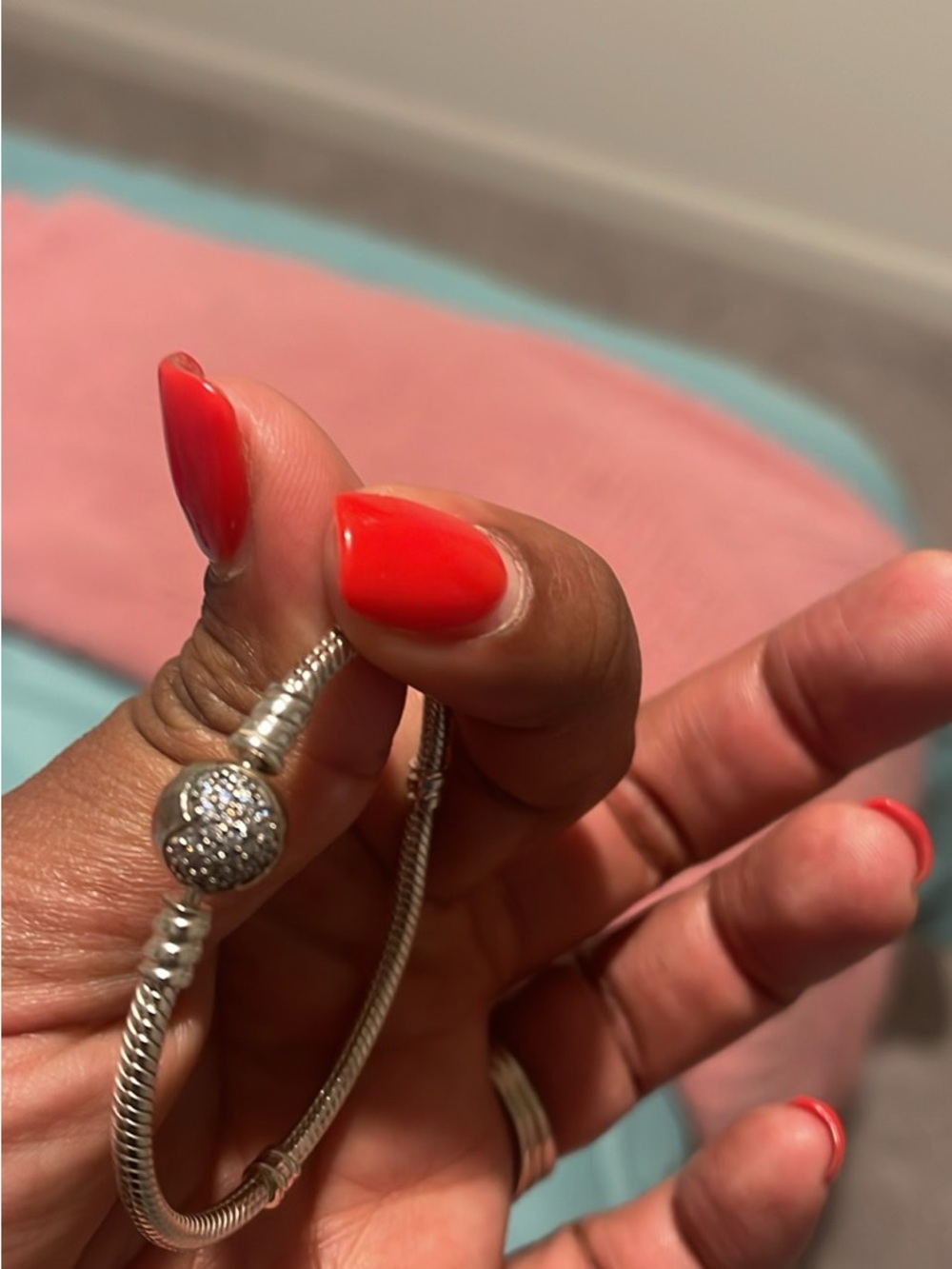 Pandora Kid Bracelet: Silver Charm with Paved Sparkle Ball
